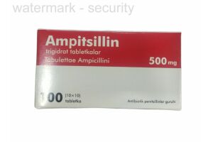 Ампициллин тригидрат таблетки 500 мг №100