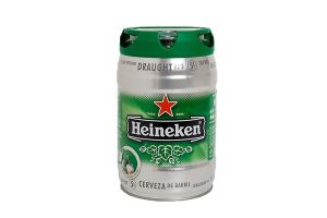 Пиво светлое пастеризованное Хэйникен металическая кега  5.0 л алк.4.8%