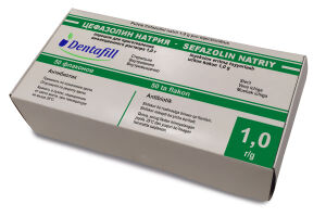 Цефазолин натрия порошок для приготовления инъекционного раствора 1 г. №50