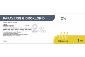 Папаверина гидрохлорид раствор для инъекций 2% 2 мл № 10