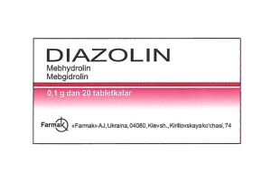 Диазолин таблетки 0,1 г №20