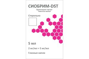 Сиобрим-DST капли глазные 2 мг/мл + 5 мг/мл, 5 мл №1