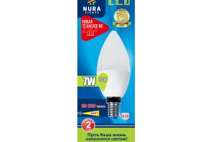 Лампа светодиодная энергосберегающая Nura Lights LED C3-1 7W E14 6500K