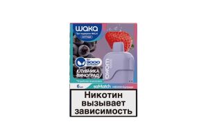 Предзаправленный картридж одноразового использования soMatch WAKA MB 3000 Strawberry Grape (Клубника Виноград) 6 мл 50 мг