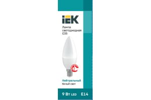 Лампа светодиодная IEK C35-9-230-4000К-Е14