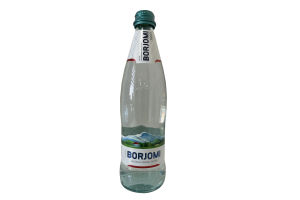 Вода минеральная газированная BORJOMI в стеклянных бутылках емкостью 0.5л