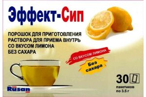 Эффект-Сип со вкусом лимона без сахара Порошок для приготовления раствора для приема внутрь 3,5 г №30