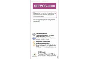 ЦЕФЗОС -2000 Порошок для приготовления раствора для инъекций 1000 мг + 1000 мг №1