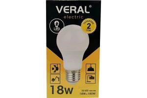 Лампа светодиодная VERAL V80-18 18W E27 6500K