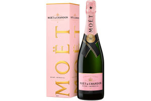 Шампанское розовое, сухое, брют Moet & Chandon, Brut "Imperial" Rose, gift box 0.75л, алк. 12%
