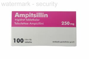 Ампициллин тригидрат таблетки 250 мг №100