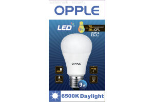 Лампа светодиодная LED-E1-A60-E27-9W-6500K