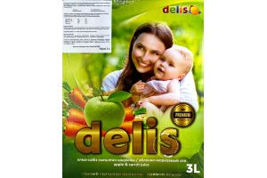 Сок прямого отжима DELIS яблочно-морковный в коробке 3л
