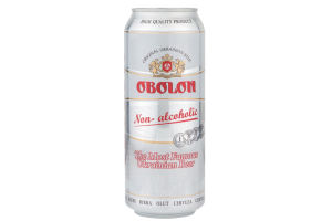 Пиво светлое фильтрованное "OBOLON Non-Alcoholic" не более 0.4% 0.5л