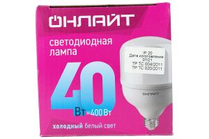 Лампа светодиодная (LED) ОНЛАЙТ OLL-T100-40-230-840-E27E40