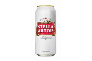 Пиво солодовое пастеризованное  светлое Stella Artois 0.45 л банка алк.5%