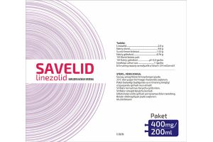 Савелид раствор для инфузий 400мг/200мл в полипропиленовом пакете №1