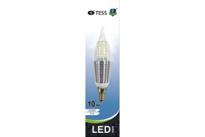 Лампа светодиодная T-CB 10Вт "TESS" E14 6500К SILVER