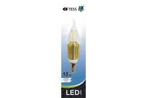 Лампа светодиодная T-CB 10Вт "TESS" E14 6500К GOLD