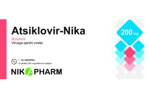Ацикловир-Ника таблетки 200 мг  №20