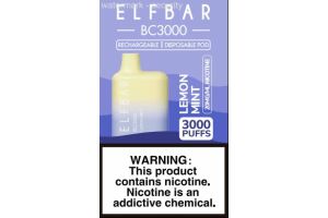 Электронная сигарета " ELF BAR" BC3000 LEMON MINT 10 ml 20 mg/ml