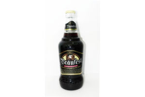 Пиво темное фильтрованное "Braufest Карамельное" 4.5% в стекло бутылках 0.5л.
