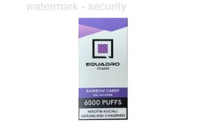 Электронная сигарета EQUADRO RAINBOW CANDY PUFF 6500 11 ml 50 mg/ml