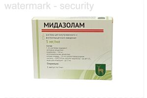 Мидазолам раствор для внутривенного и внутримышечного введения 5 мг/мл 3 мл №5