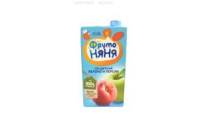 Сок ФрутоНяня яблочно-персиковый для детского питания 0.5л