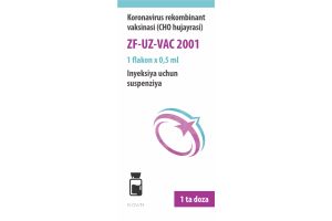Рекомбинантная вакцина (клетки CHO) ZF-UZ-VAC 2001 против коронавируса суспензия для инъекций 25 мкг/дозу 0.5мл 1 доза №1