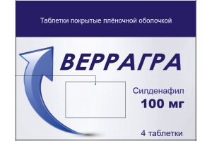 ВЕРРАГРА Таблетки, покрытые пленочной оболочкой 100 мг №4