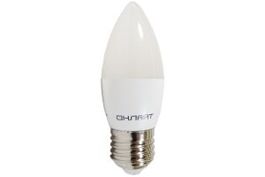 Лампа светодиодная (LED) ОНЛАЙТ OLL-C37-6-230-2.7K-E27-FR