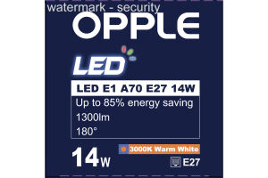 Лампа светодиодная LED-E1-A70-E27-14W-3000K