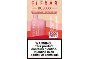 Электронная сигарета " ELF BAR" BC3000 STRAWBERRY MANGO 10 ml 20mg/ml