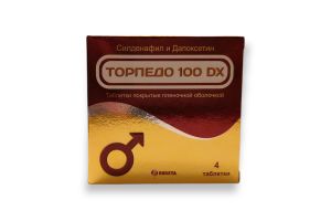 Торпедо 100 DX  таблетки покрытые пленочной оболочкой 100 мг/60 мг №4