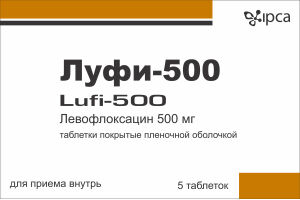 ЛУФИ-500 Таблетки, покрытые оболочкой 500 мг №5