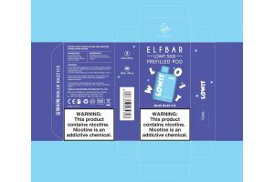 Электронная сигарета ELFBAR LOWIT 2500 Prefilled Pod Blue Razz Ice