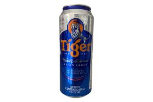 Пиво «TIGER» в ж/б, Пастеризованное, Светлое, 5%. Объём 0,5 л.
