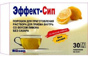 Эффект-Сип со вкусом лимона без сахара Порошок для приготовления раствора для приема внутрь 3,5 г №30