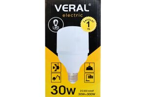 Лампа светодиодная VERAL V30 30W E27 6500K