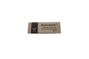 Аминазин таблетки, покрытые пленочной оболочкой 25мг №10