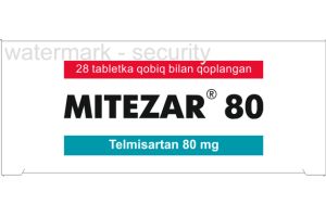 Митезар 80 таблетки, покрытые оболочкой №28