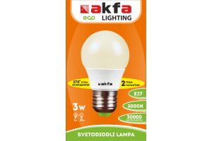 Лампа светодиодная энергосберегающая Akfa AK-LBL 3W 3000K E27