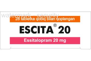 Эсцита 20 таблетки, покрытые оболочкой №28