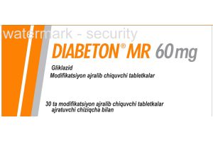 ДИАБЕТОН MR, таблетки с модифицированным высвобождением, 60 мг №30.