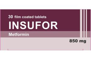 Инсуфор таблетки, покрытые пленочной оболочкой 850 мг №30
