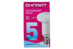 Лампа светодиодная (LED) ОНЛАЙТ с отражателем OLL-R50-5-230-4K-E14