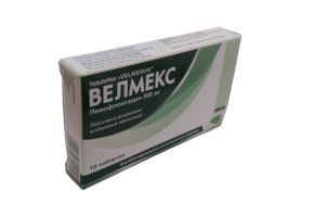 Велмекс таблетки покрытые плёночной оболочкой 500мг №10
