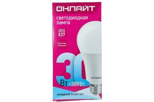 Лампа светодиодная (LED) ОНЛАЙТ OLL-A70-30-230-4K-E27