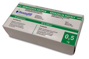 Цефазолин натрия порошок для приготовления инъекционного раствора 0.5 г №50